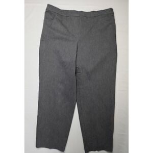 Alfred Dunner Allure Pants Womens 18P Gray Slimming Stretch Officecore Classic